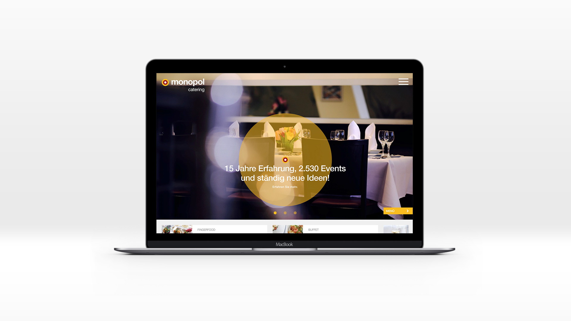 Monopol Catering Coporate Design und Website